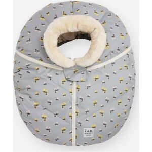 7AM Enfant Car Seat Cocoon Gray Benji print puffy cozy carseat cover